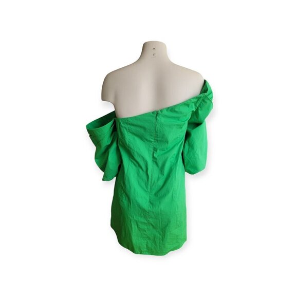 Anthropologie Green Puff Sleeve Cocktail Dress by Mare Mare - Picture 7 of 12